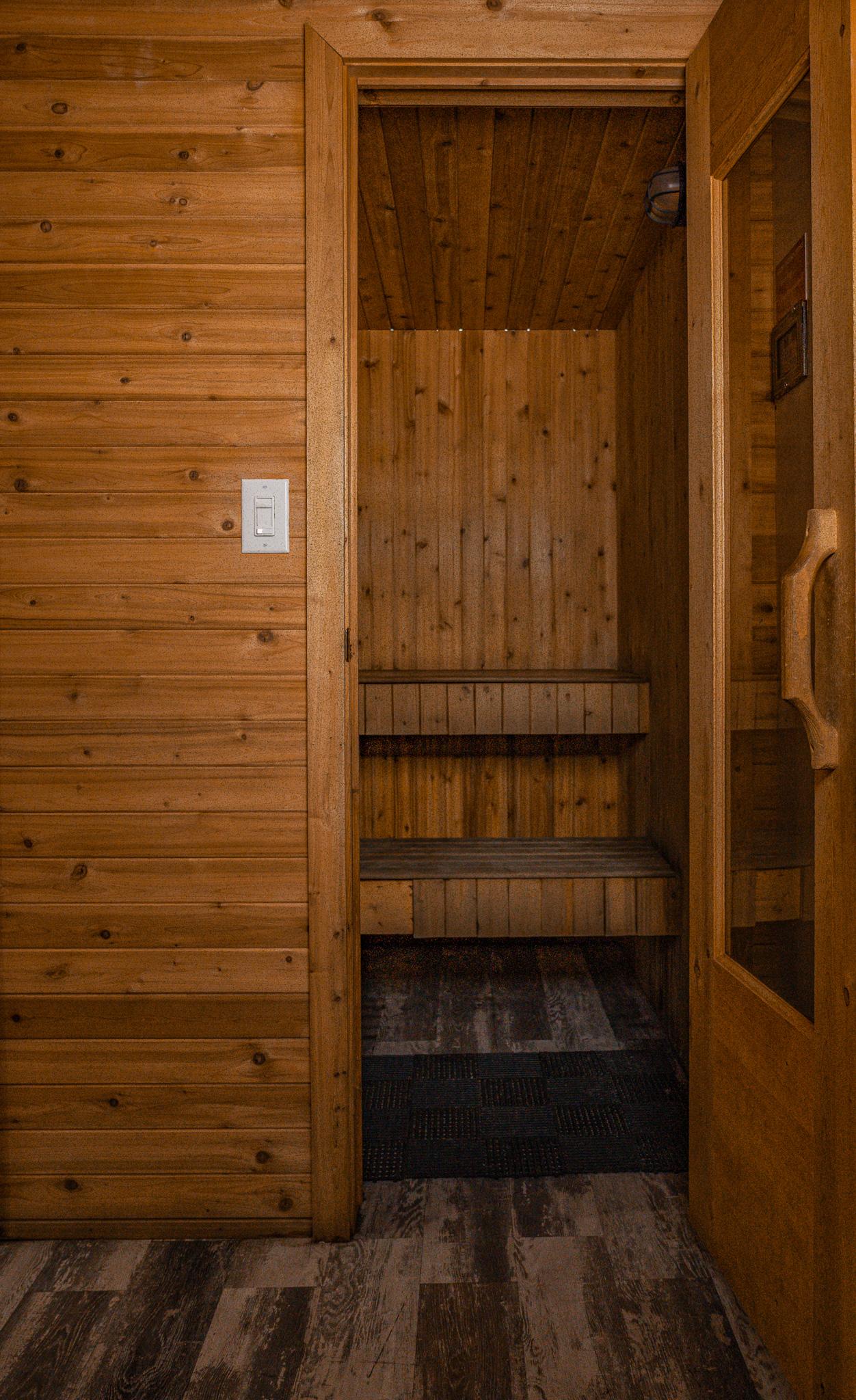 Sauna entrance