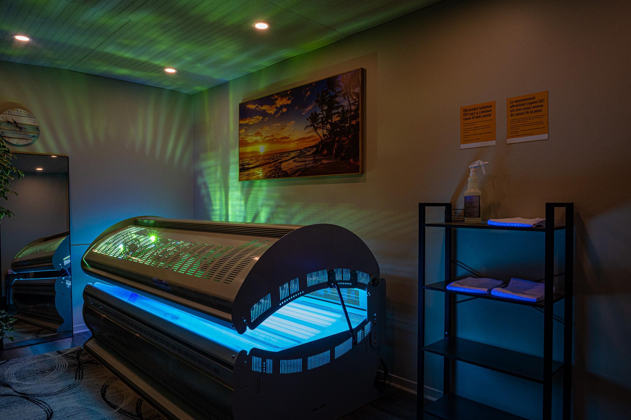 Tanning bed suite